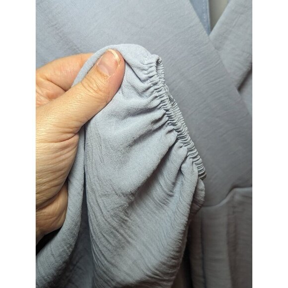 altar'd state Mini Allistair Romper Dress Size Small Light Blue Keyhole Back - Picture 2 of 16